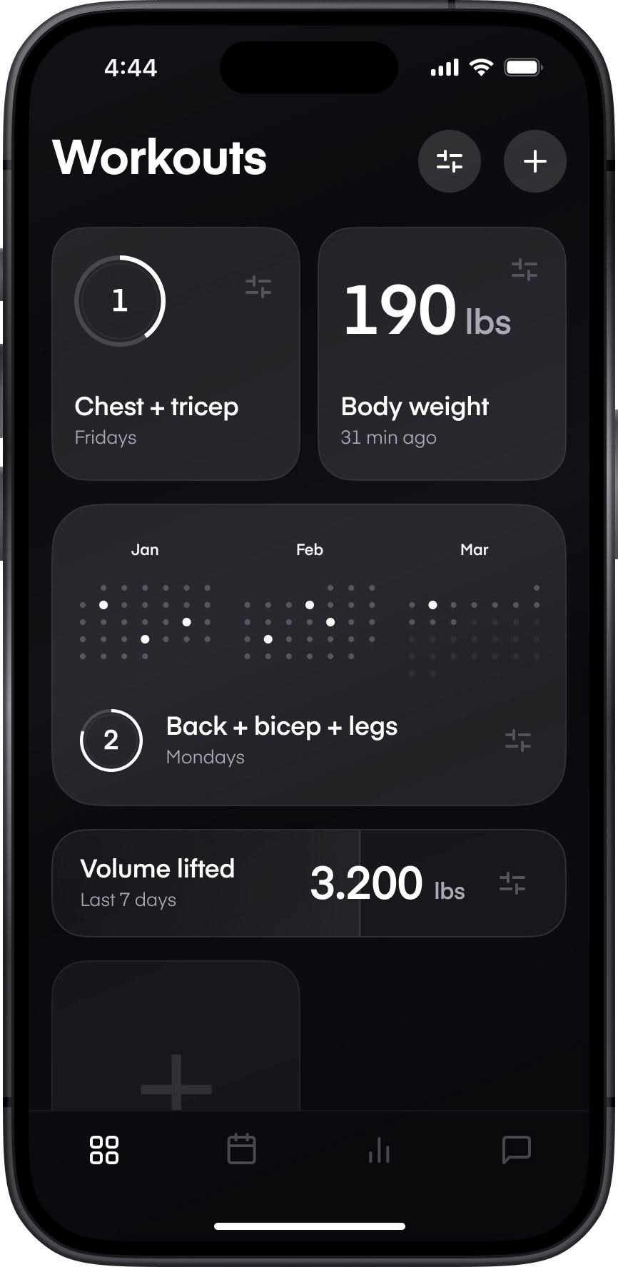 ForgeFit app dashboard