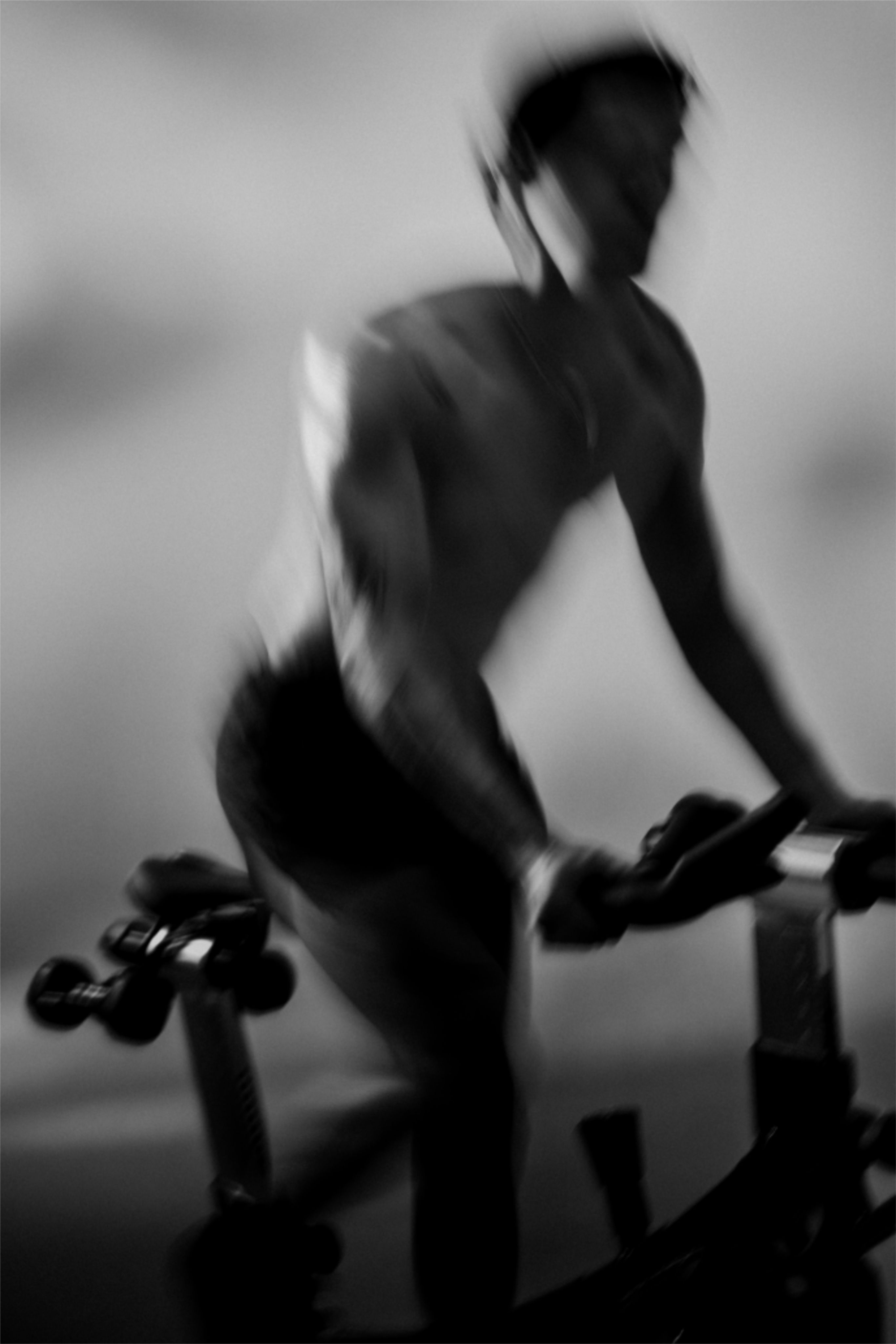 Athlete mid-workout